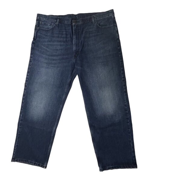 LEVI STRAUSS 550 Black Label Jeans‎ Mens Relaxed Denim W50 L30 Straight Stretch - Picture 1 of 14